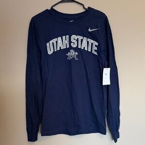 Nike Men's Navy Utah State Long Sleeve Tee